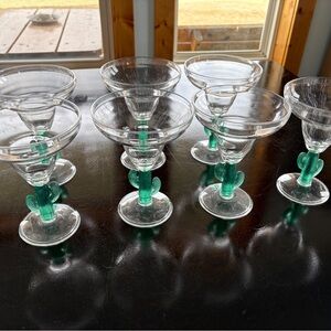 Set of Cactus Stem Margarita Glasses